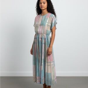 Elegant Multicolor Midi Dress